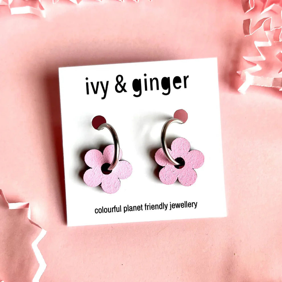 PINK FLOWER HOOPS