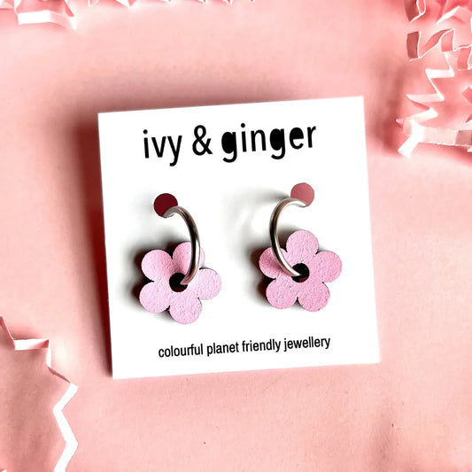 PINK FLOWER HOOPS