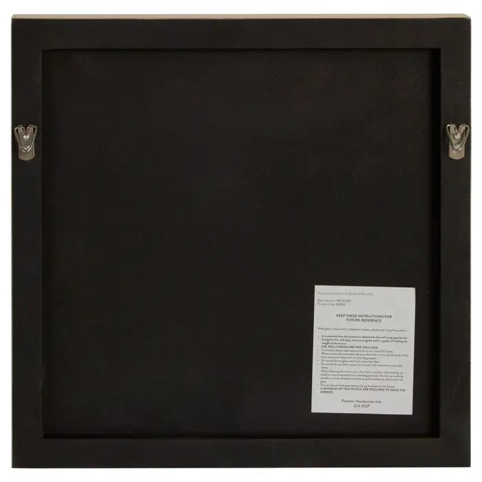 Gold framed square mirror 32cm minimalist wall mirror