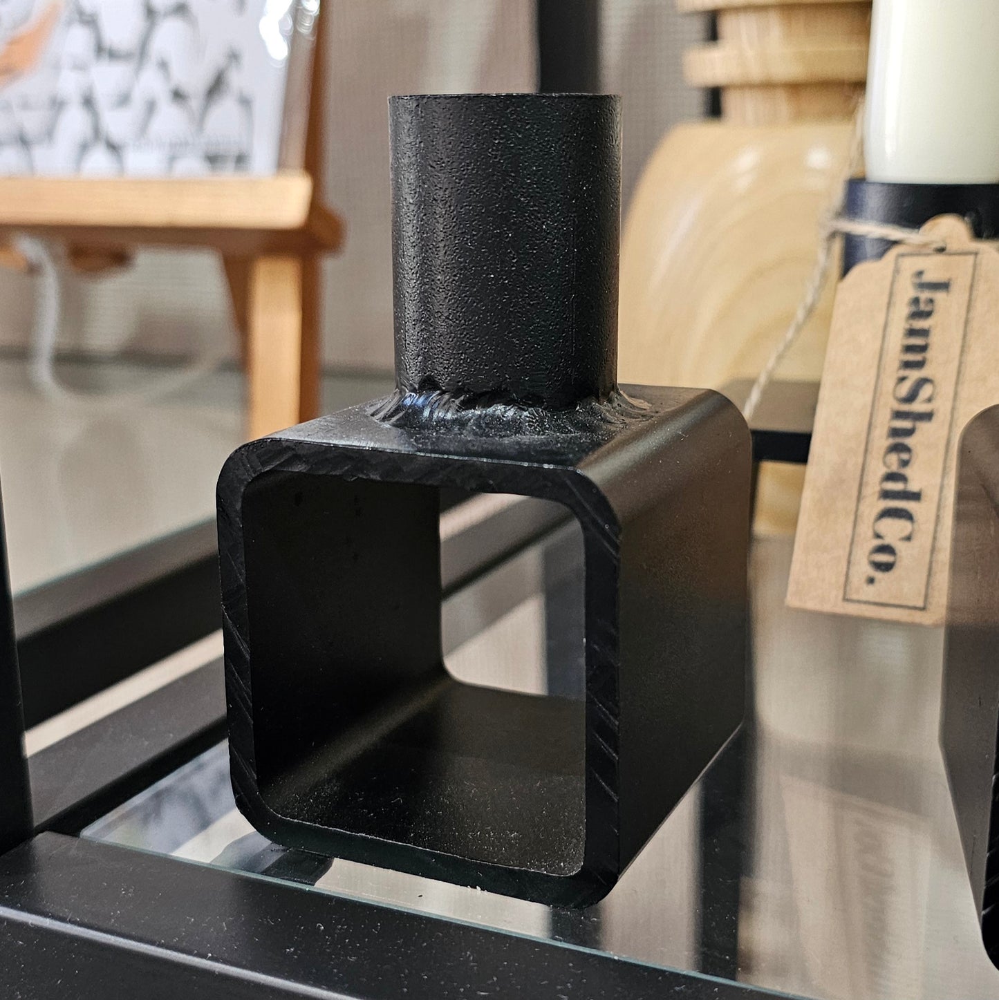 Black SHS Candle Holder by The Jam Shed Co