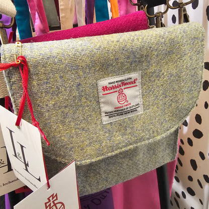 Harris Tweed crossbody bag handmade in Scotland with adjustable strap