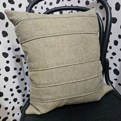 SAGE TWEED HERRINGBONE SQUARE CUSHION