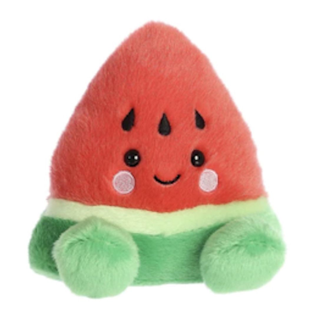 Palm Pal Plush happy face toy green and red watermelon