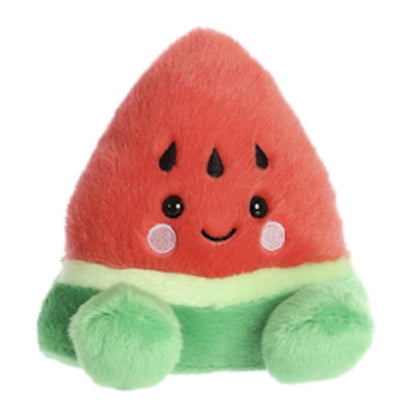 Palm Pal Plush happy face toy green and red watermelon