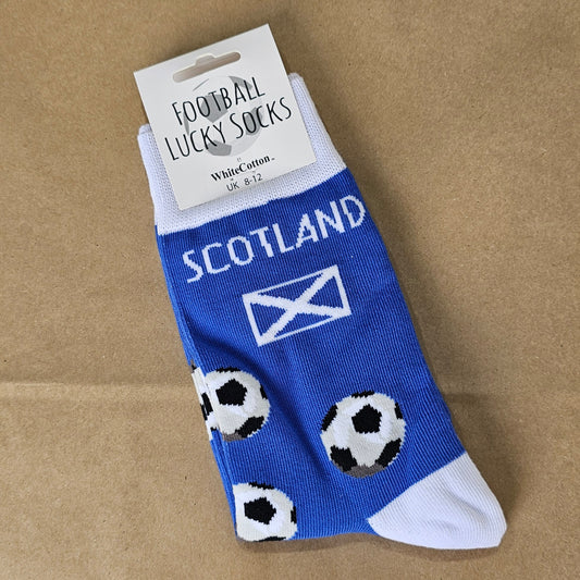 Scotland football lucky socks UK 8-12 cotton blend gift