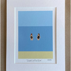 CHATS IN THE SEA A4 MOUNTED PRINT