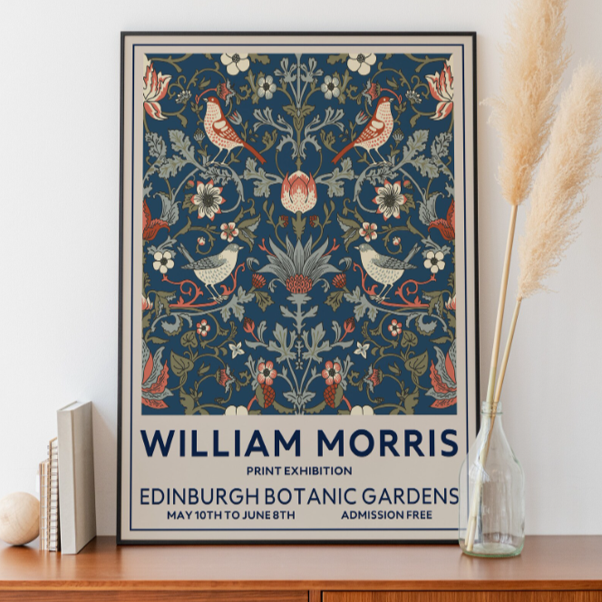 WILLIAM MORRIS - EDINBURGH STRAWBERRY THIEF A3 PRINT