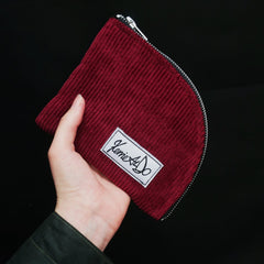 KERRIE ALDO BURGUNDY CORD PURSE