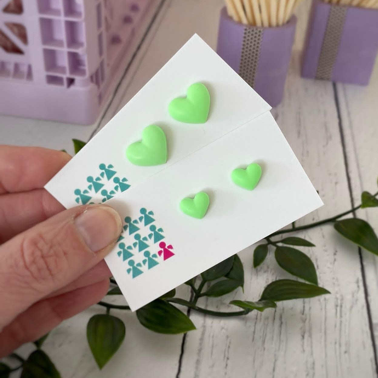 ZERO WASTE HEART STUDS