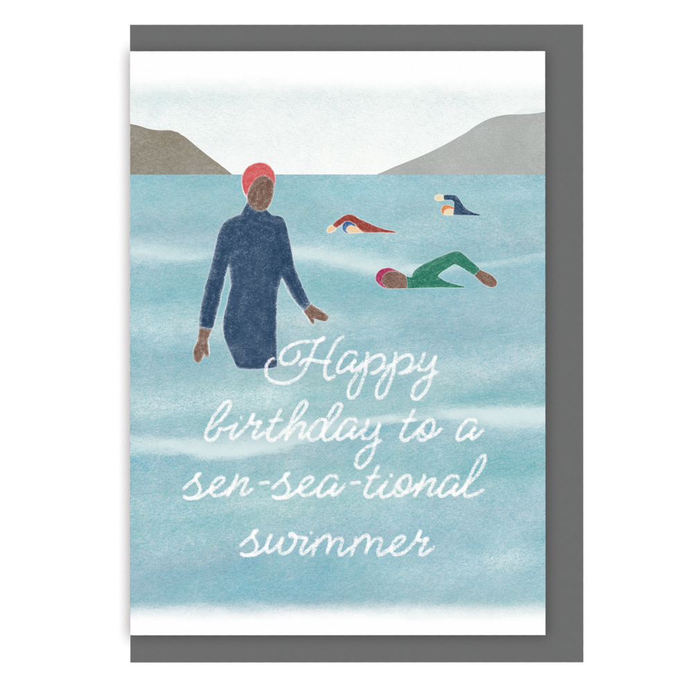 SEN-SEA-TIONAL SWIMMER BIRTHDAY CARD