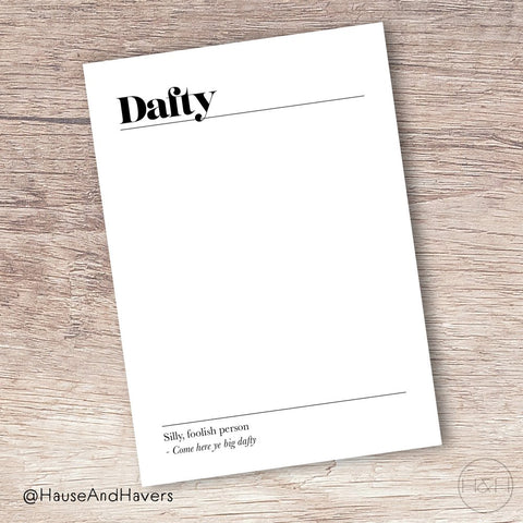 DAFTY CARD