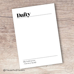 DAFTY CARD