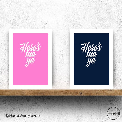 HERE'S TAE YE CARD