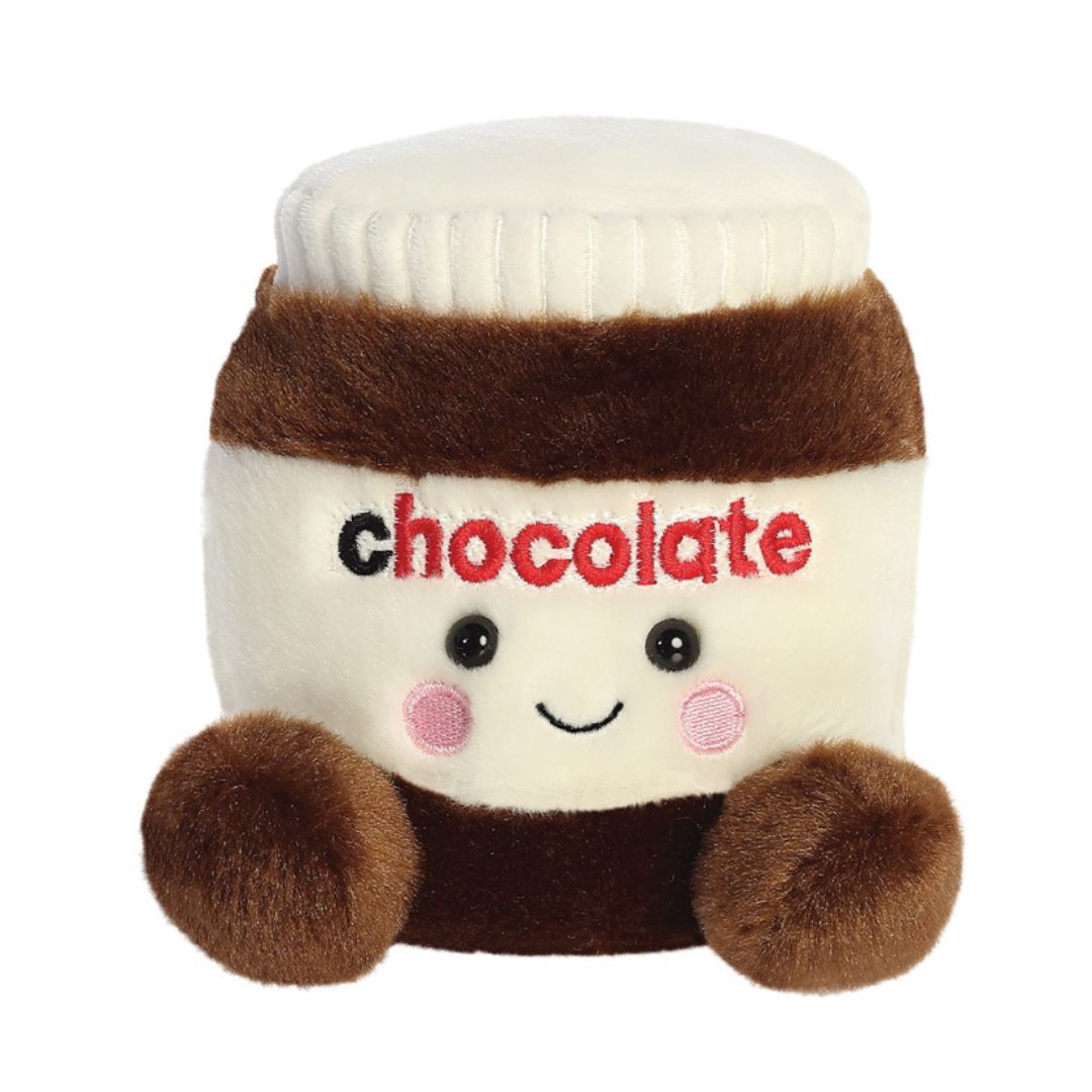 Palm Pal Plush happy face toy chocolate spread jar