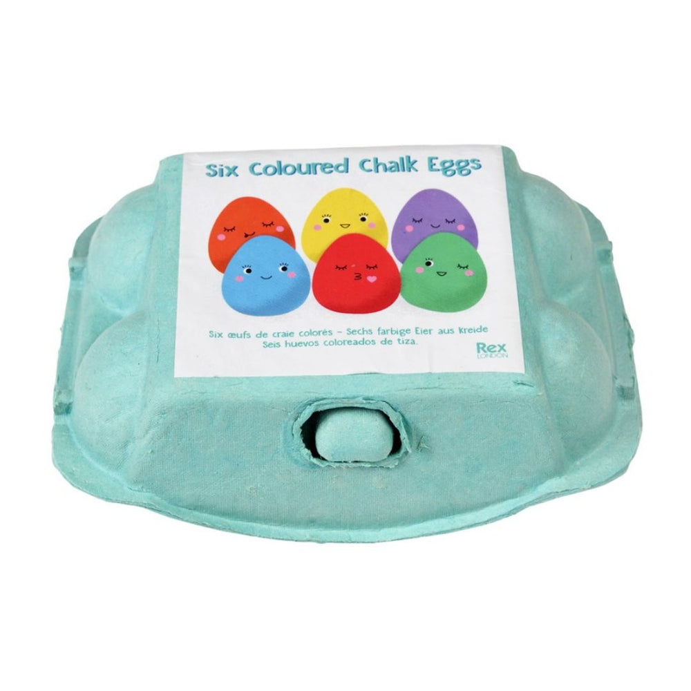 SIX COLOURED CHALK EGGS