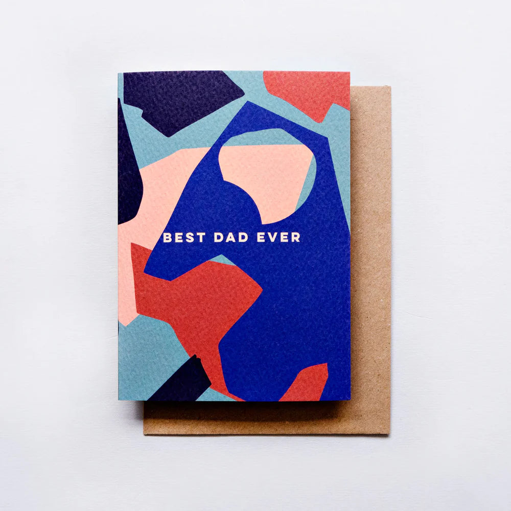 BEST DAD CUT OUT SHAPES CARD
