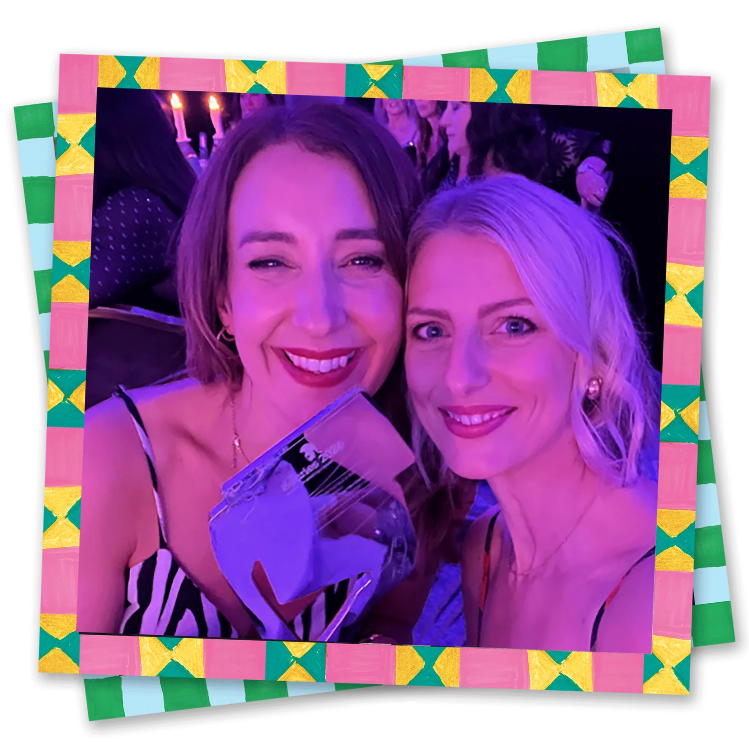 Founders of Stop The Clock posing together with a business award