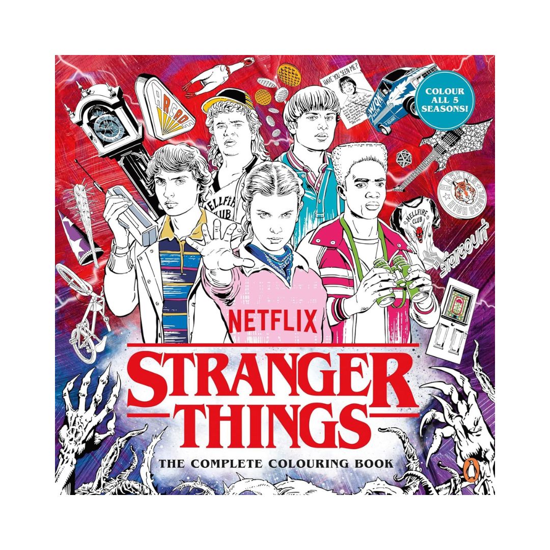 Stranger Things colouring book by Netflix with illustrated pages