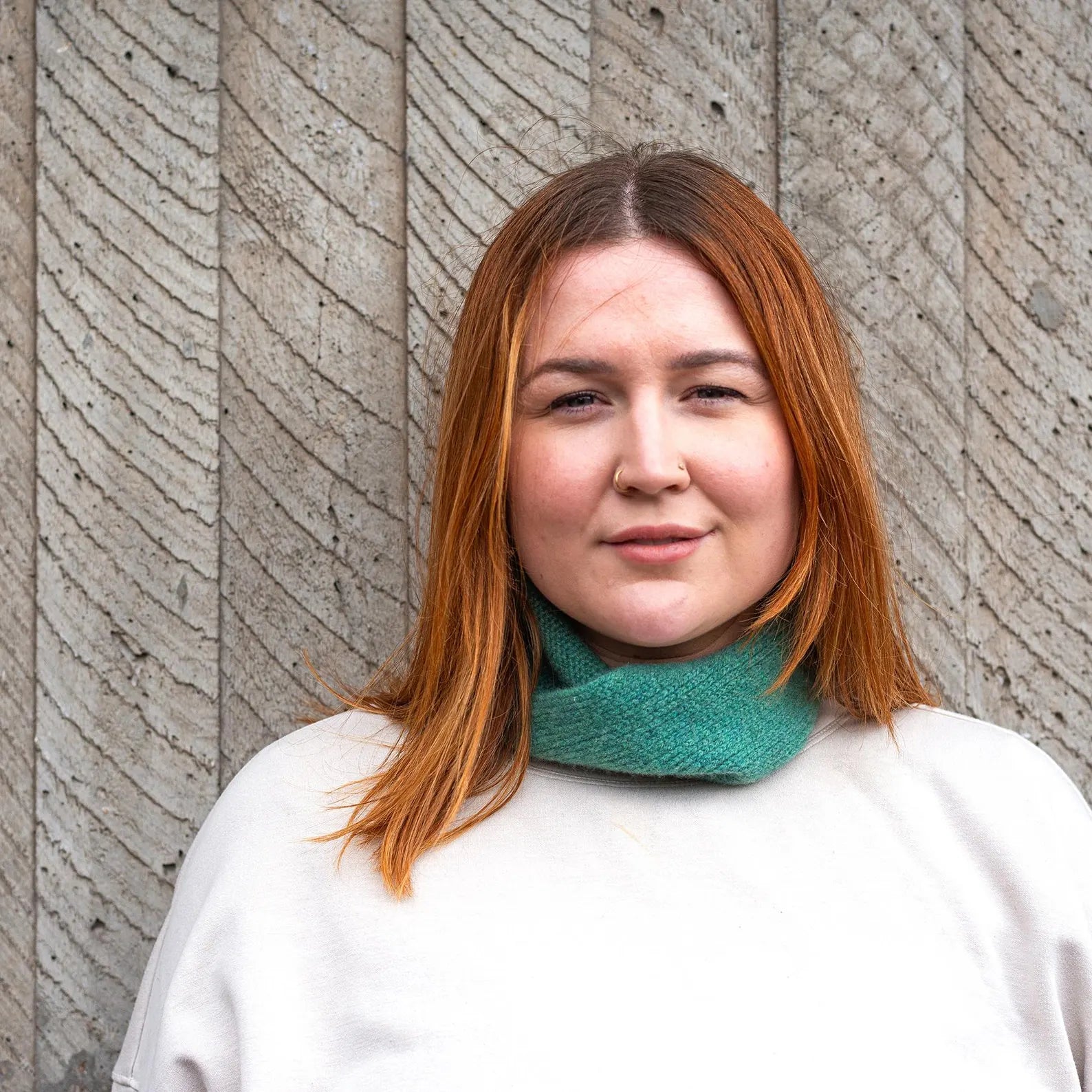 Strath handmade Scottish lambswool headband by Lyndsey Currie that can also be worn as a neck warmer