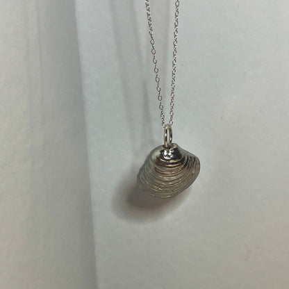 Pewter shell necklace handmade in Scotland cast from real shells jewellery
