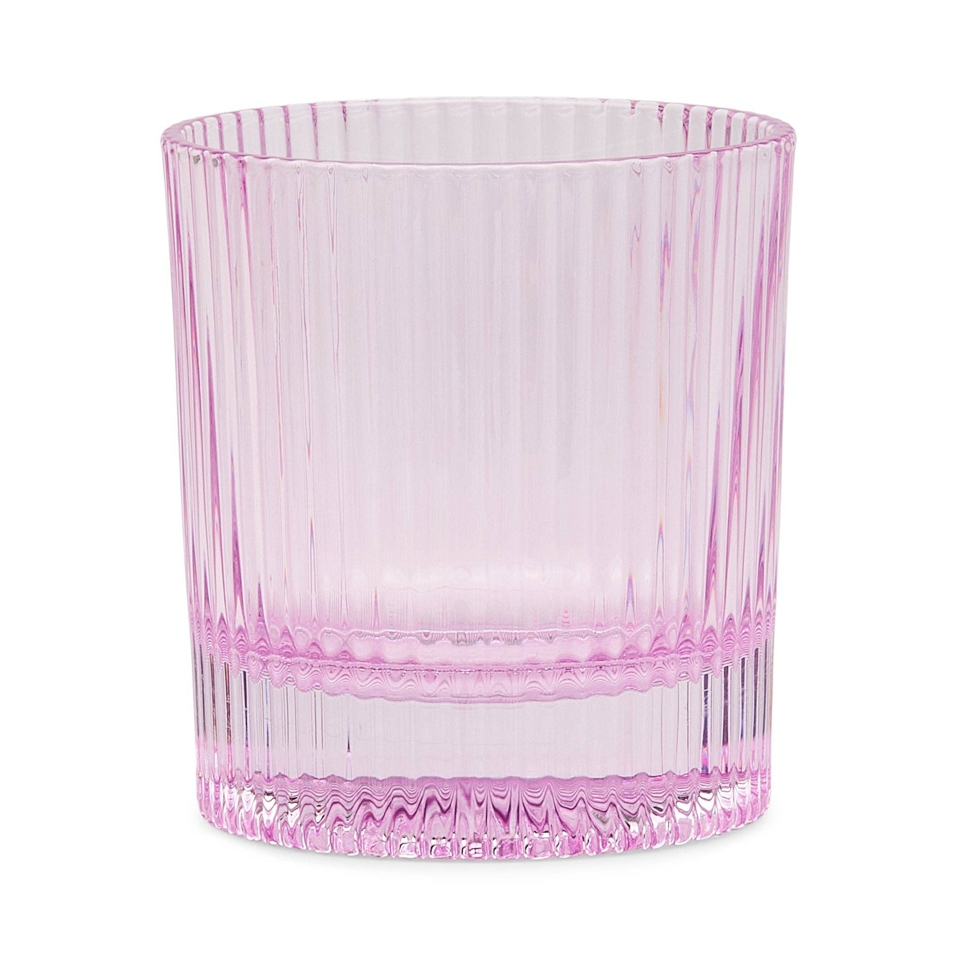 Scout lilac lowball glass set of 2 Designworks fluted glasses