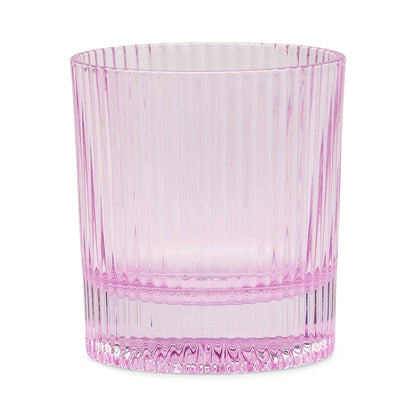 Scout lilac lowball glass set of 2 Designworks fluted glasses