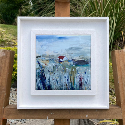 Glossy ceramic tile print of Tin Roof by NOA Art, framed