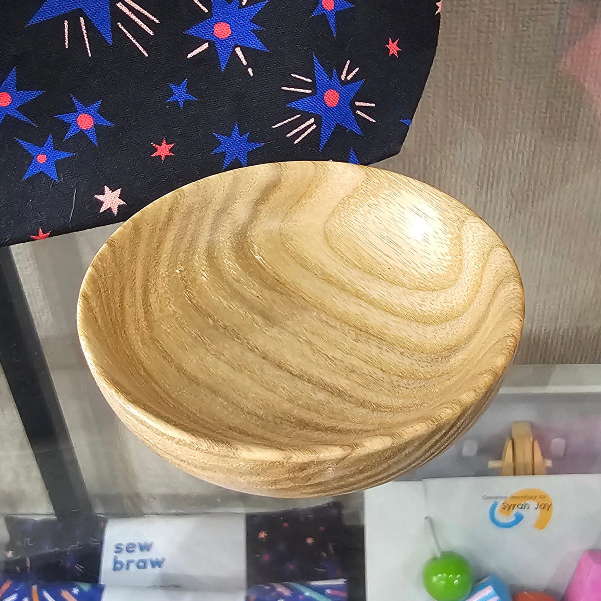 Tiny wooden ring bowl handmade in Carnoustie by John Dowie