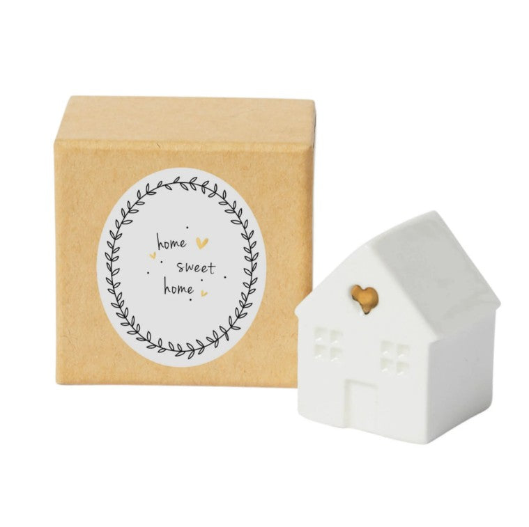 Porcelain sentiment tokens by Belly Button Designs with gold detailing presented in matching gift boxes