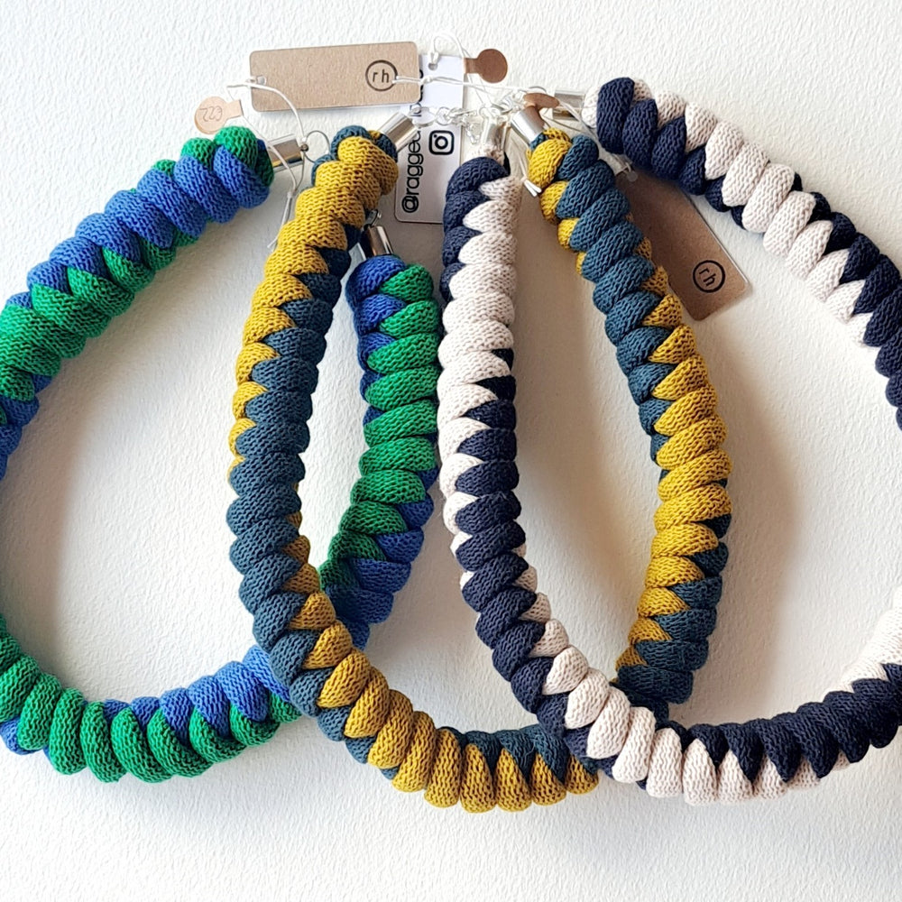 TWO TONE MACRAME TWIST CORD NECKLACE