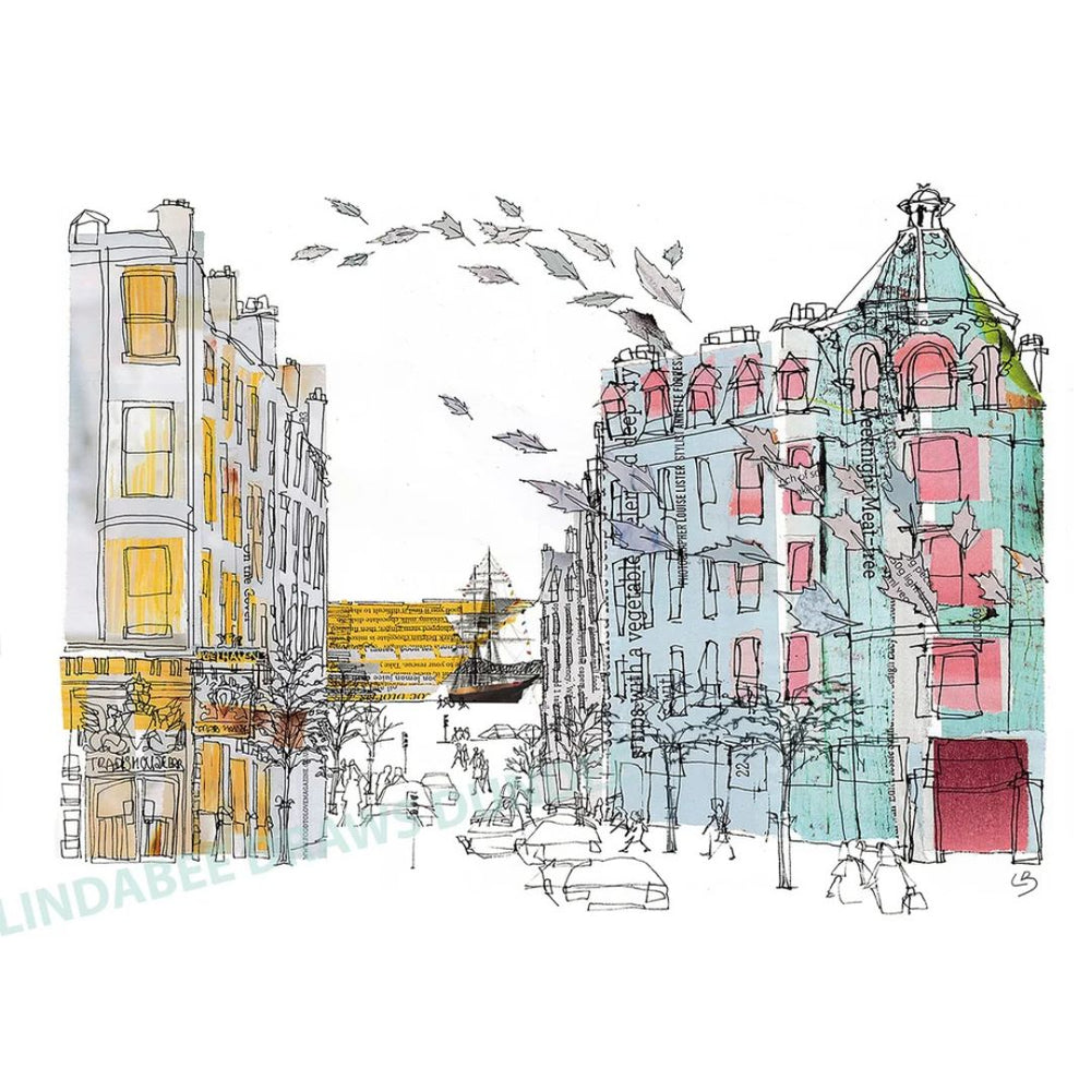 UNION STREET OLD AND NEW CARD