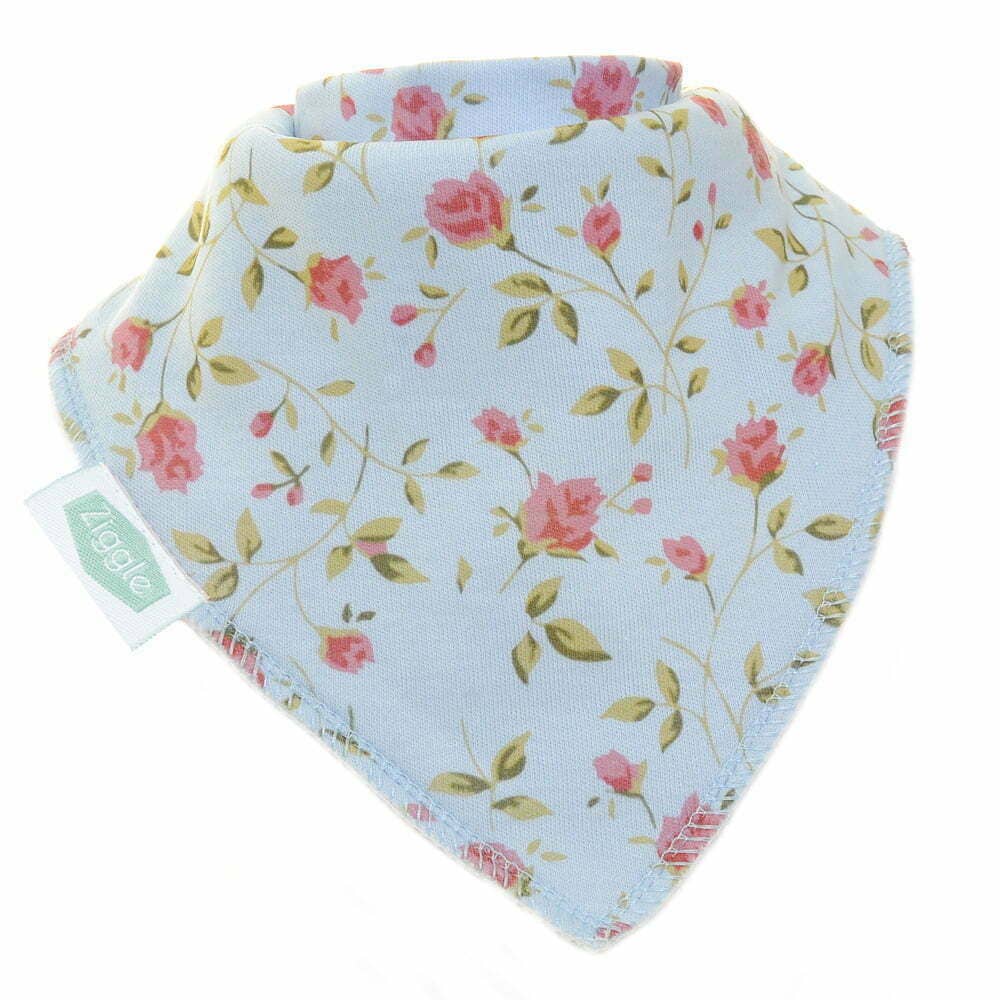 VINTAGE BLUE ROSE BIB