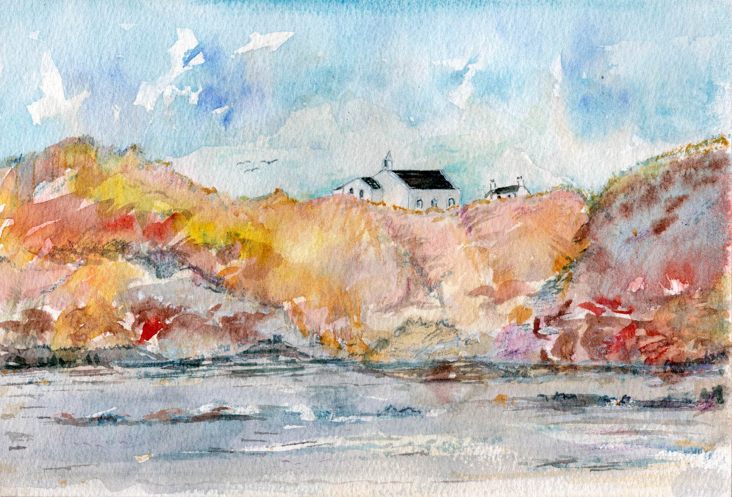 Meal Sands West Burra Shetland print by Murray Fyffe, 27 x 18cm image in 37 x 28cm white mount