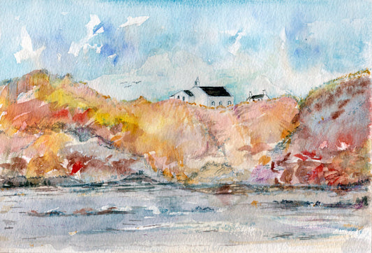 Meal Sands West Burra Shetland print by Murray Fyffe, 27 x 18cm image in 37 x 28cm white mount