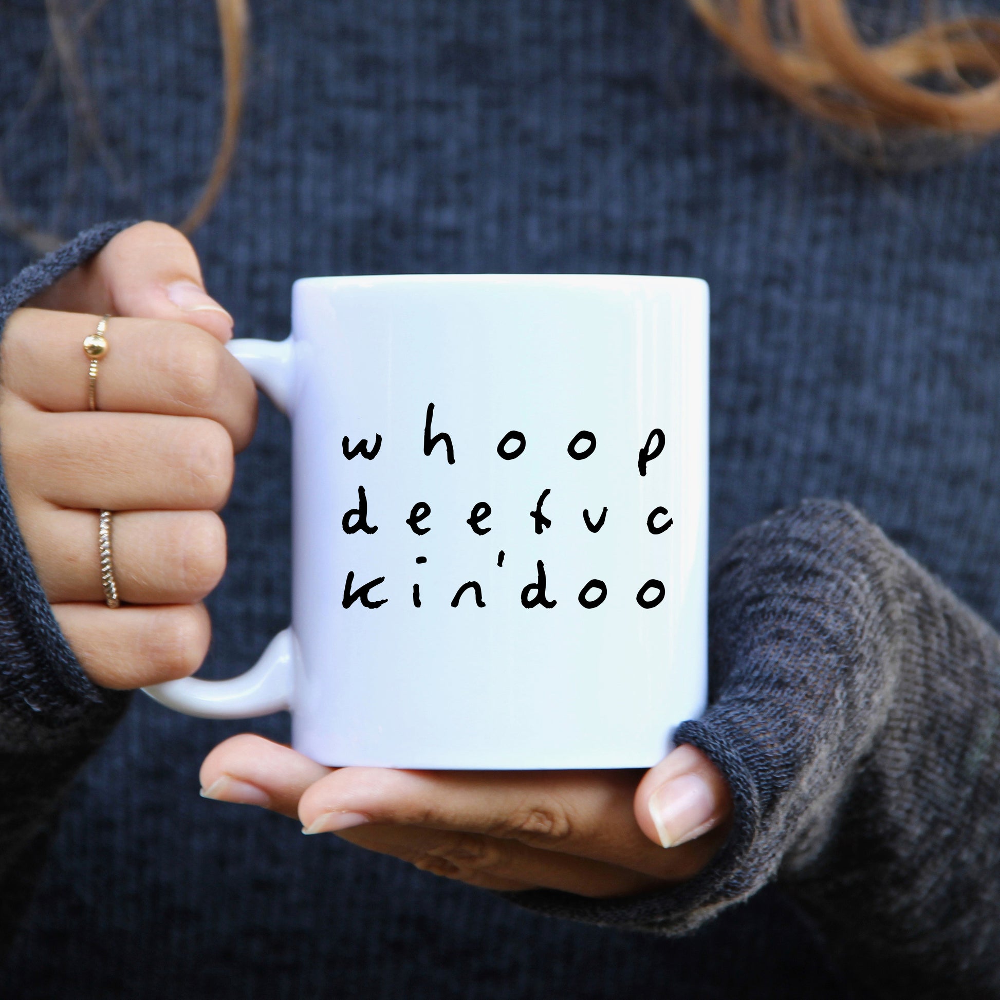 Funny Scottish sweary ceramic mug by Hause &amp; Havers with a bold modern typography wraparound design