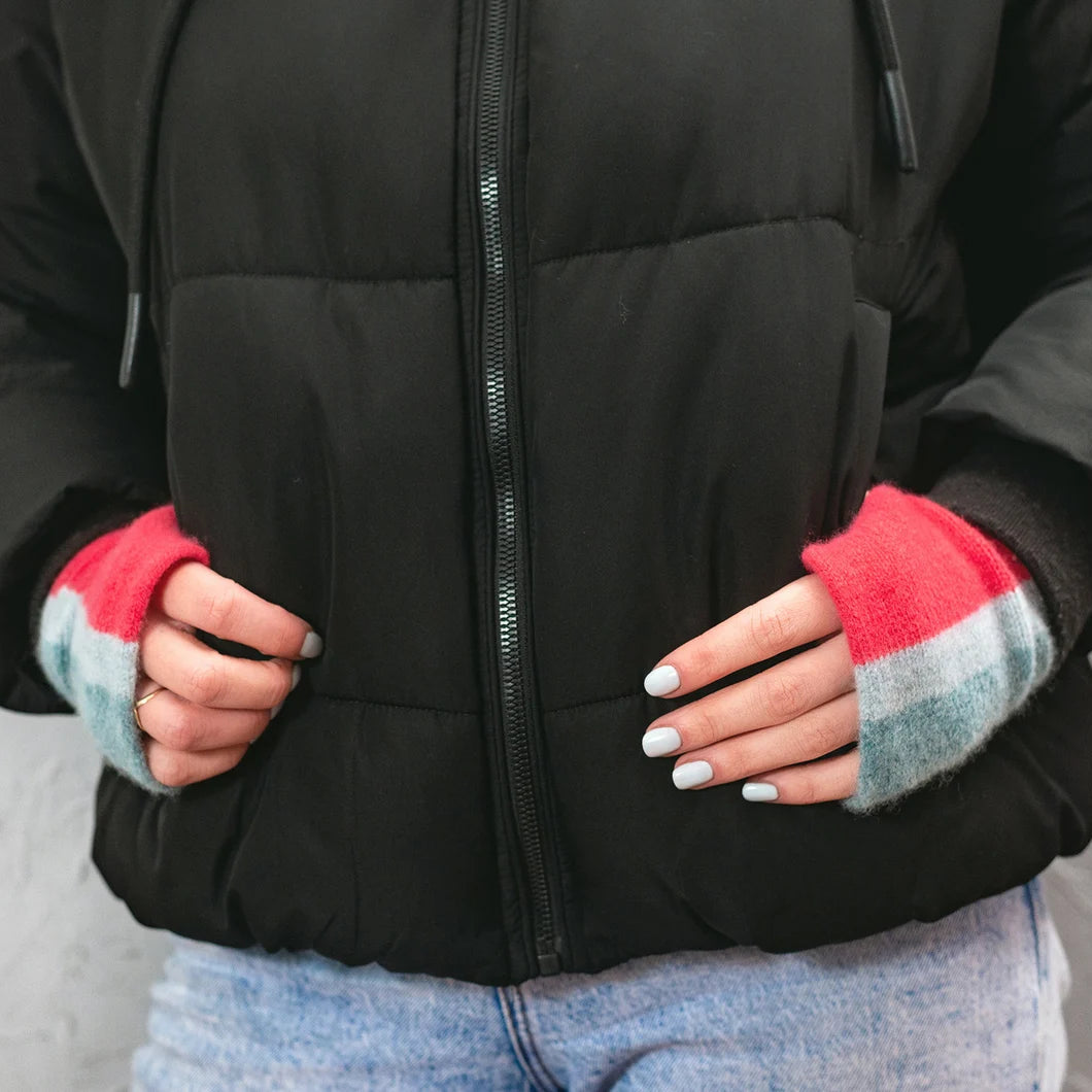 Handmade Scottish lambswool wrist warmers by Lyndsey Currie in a range of beautiful colours