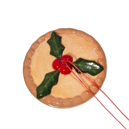 MINCE PIE CERAMIC HANGING DECORATION
