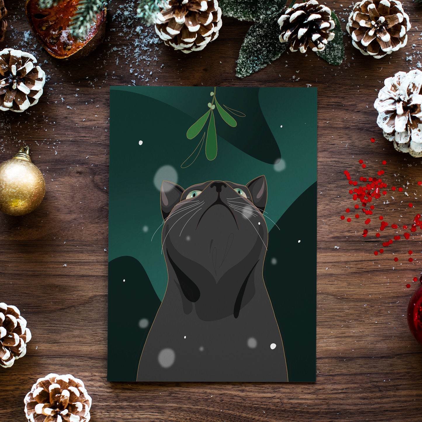 CHRISTMAS CAT CARD