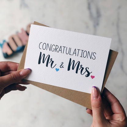 CONGRATULATIONS MR AND MRS WEDDING CARD