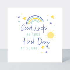 RAINBOWS FIRST DAY OF SCHOOL CARD