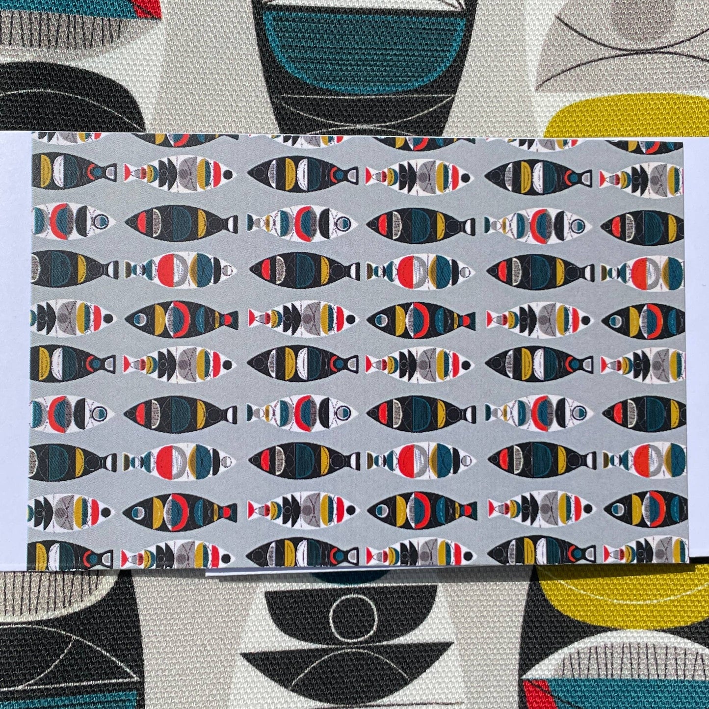 MIDCENTURY MODERN FISH TEA TOWEL