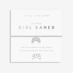 A LITTLE 'GIRL GAMER' SILVER BRACELET