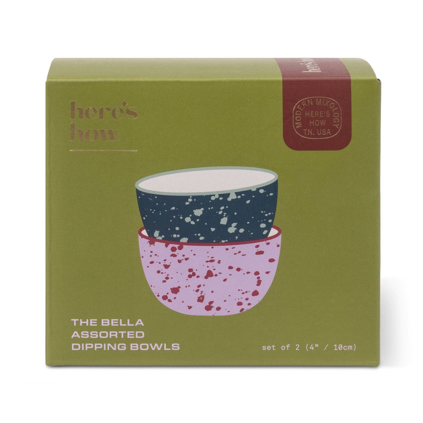 THE BELLA DIPPING BOWLS - SET OF 2 SPLATTER