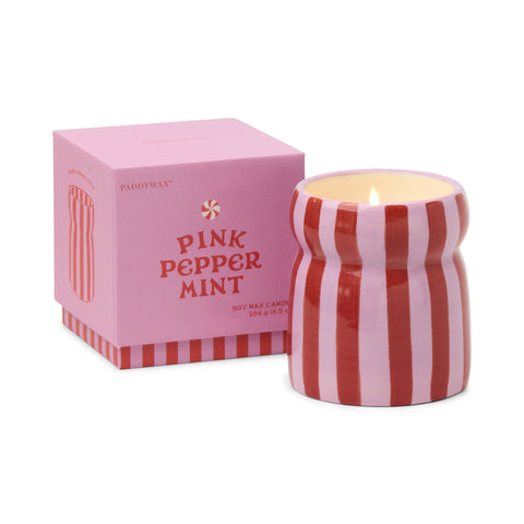 CABANA STRIPED CERAMIC CANDLE