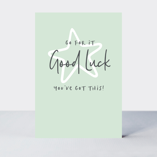 Wonderful You Good Luck Card with cheerful illustration and uplifting message, sustainably made in the UK.