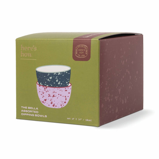 THE BELLA DIPPING BOWLS - SET OF 2 SPLATTER
