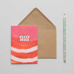 CORAL CURVES GOOD LUCK CARD