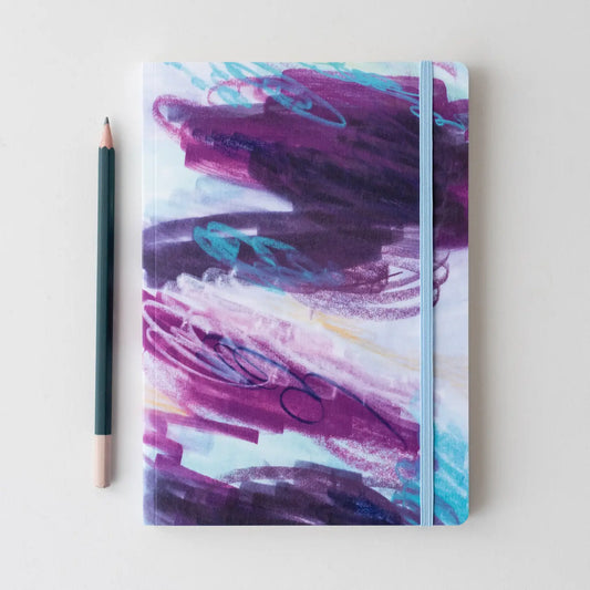 PURPLE WILD TEXTURES A5 NOTEBOOK