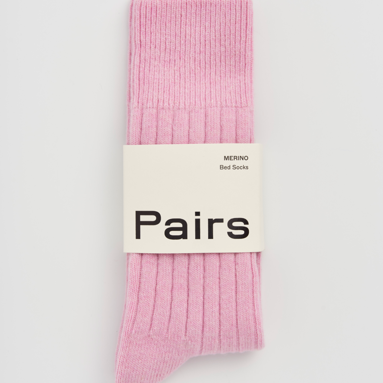 Sugar Pink pair of PAIRS Scotland Merino bed socks