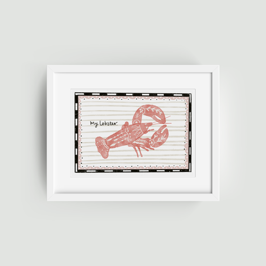 LOBSTER AND STRIPES PRINT